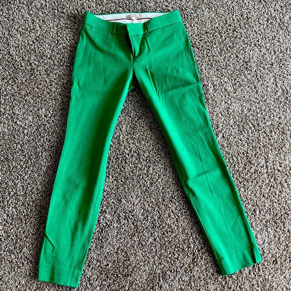 Banana republic green skinny leg dress pant slacks 0